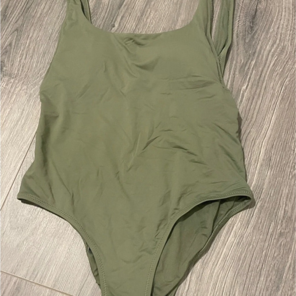 Zara Olive Green One Piece Swimsuit